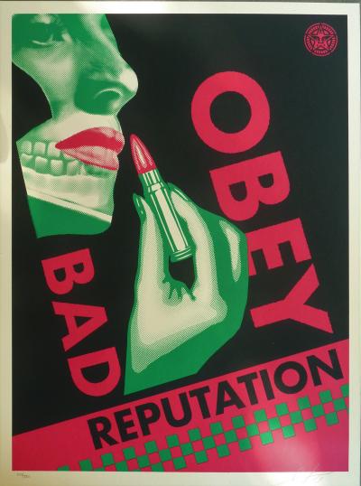 Shepard FAIREY (OBEY) : Bad réputation (Black edition) - Sérigraphie originale signée 2