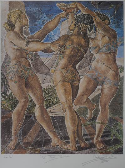 Maria MORGAN-SNELL : Les trois Grâces - Lithographie Originale Signée 2