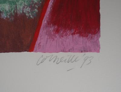 Guillaume CORNEILLE : Femme au camélia - Lithographie Originale Signée 2