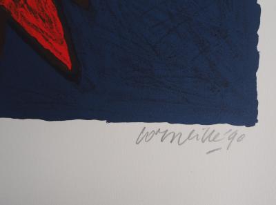 Guillaume CORNEILLE - Oiseaux sous la lune - Lithographie Originale Signée 2