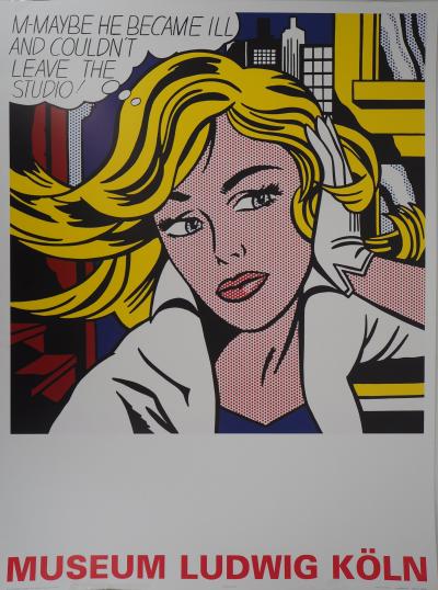 Roy LICHTENSTEIN (d’après)  - May Be Girl - Affiche originale d’époque 2