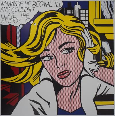 Roy LICHTENSTEIN (d’après)  - May Be Girl - Affiche originale d’époque 2