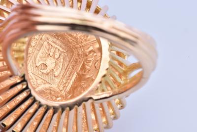 Bague NAPOLEON en or jaune 18 carats (750 millièmes). Pièce de collection NAPOLEON III EMPEREUR, datée de 1863. 2