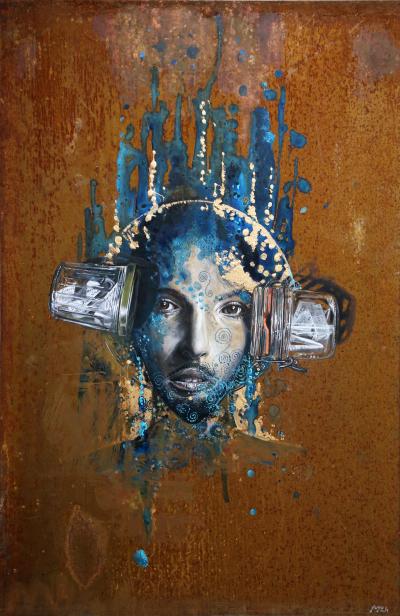 Yoyo Ich - Silence 3, 2017 - Technique mixte sur toile 2