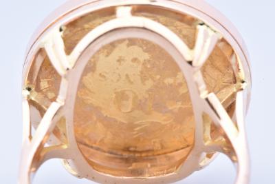 Bague pièce de monnaie Napoléon III en or jaune 2