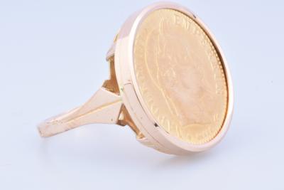 Bague pièce de monnaie Napoléon III en or jaune 2