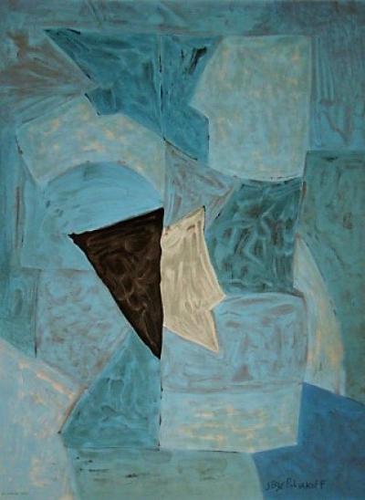 Serge POLIAKOFF - Composition bleue, 1970 - Affiche originale 2