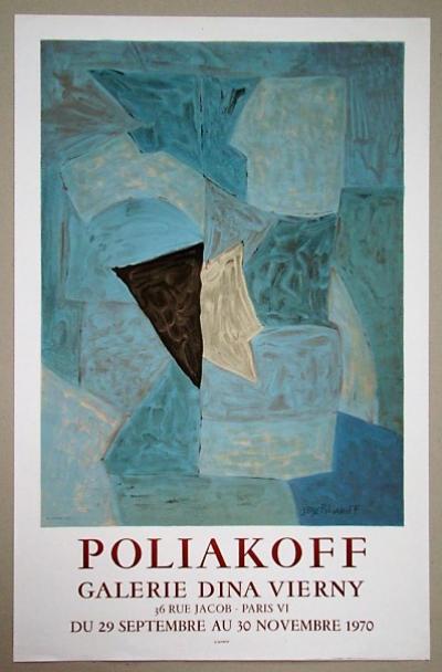Serge POLIAKOFF - Composition bleue, 1970 - Affiche originale 2