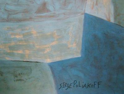Serge POLIAKOFF - Composition bleue, 1970 - Original Austellungsplakart 2