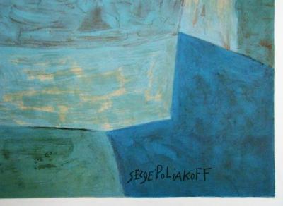 Serge POLIAKOFF - Composition bleue, 1970 - Original Austellungsplakart 2