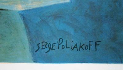 Serge POLIAKOFF - Composition bleue, 1970 - Affiche originale 2