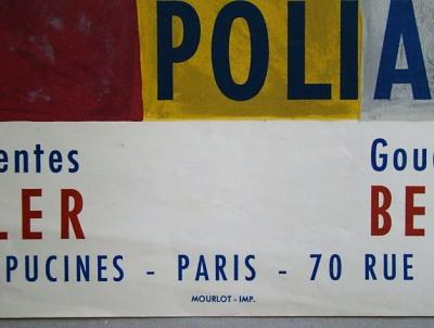 Serge POLIAKOFF - Composition carmin, jaune, grise et bleue, 1959 - Affiche originale 2