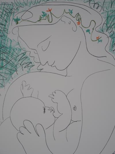Pablo PICASSO (after): Maternity, large model - Signed lithograph 2
