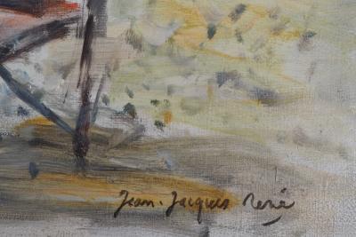 Jean-Jacques RENÉ : Le déjeuner sur la plage - Huile sur toile signée 2
