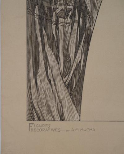 Alphonse MUCHA : Modèle dans l’atelier - Lithographie 2