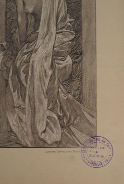 Alphonse MUCHA : Modèle dans l’atelier - Lithographie 2