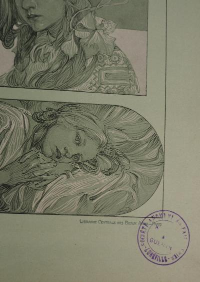Alphonse MUCHA : Portraits de jeunes filles - Lithographie 2