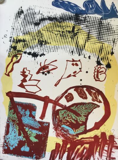 Jan VOSS - Composition, 1987 - Lithographie signée au crayon 2