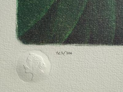 Henri ROUSSEAU  (d’après) : Le repas du Lion, Lithographie signée, édition limitée 2