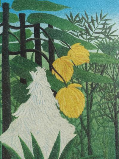 Henri ROUSSEAU  (d’après) : Le repas du Lion, Lithographie signée, édition limitée 2