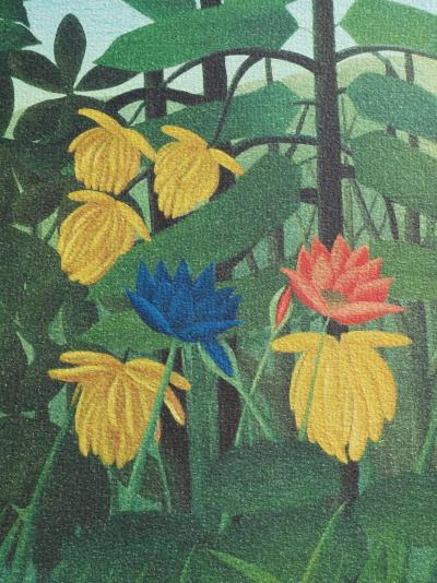 Henri ROUSSEAU  (d’après) : Le repas du Lion, Lithographie signée, édition limitée 2