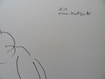 Henri MATISSE (d’après) : L'attente, 1943 - Lithographie signée 2