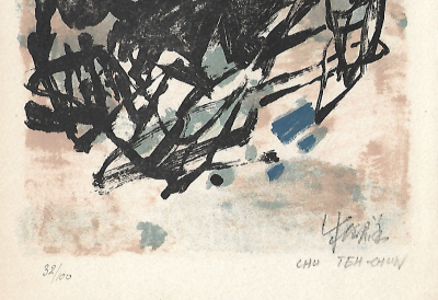 Chu Teh Chun  - Carte de vœux  Lithographie signée et justifiée au crayon 2