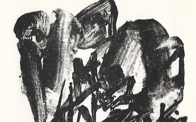 Chu  Teh  Chun  - Carte vœux - Lithographie originale signée au crayon 2