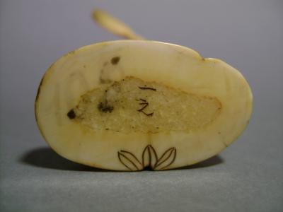Japon - Okimono en ivoire représentant un cueilleur d’ananas, début du XXème siècle 2
