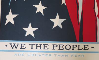 Shepard FAIREY (Obey) - We Love People Are greater than fear - Impression offset 2