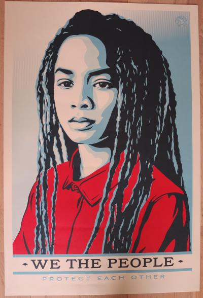 Shepard FAIREY (Obey) - We Love People Protect Each Other - Sérigraphie 2