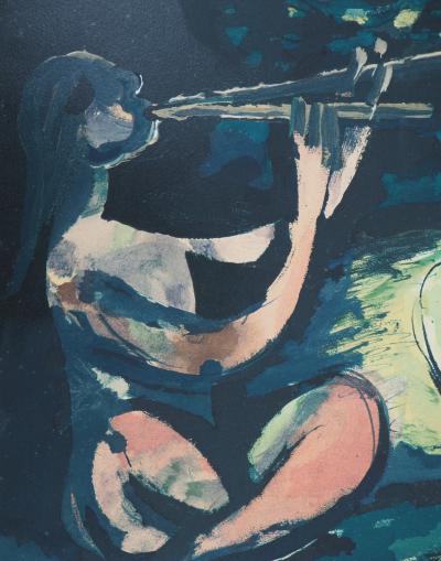 Pablo PICASSO (after) - The double flute, 1967, original signed lithograph 2