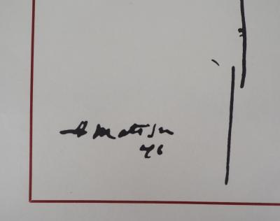 Henri Matisse - Elsa Triolet, lithographie originale signée 2