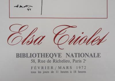 Henri Matisse - Elsa Triolet, lithographie originale signée 2