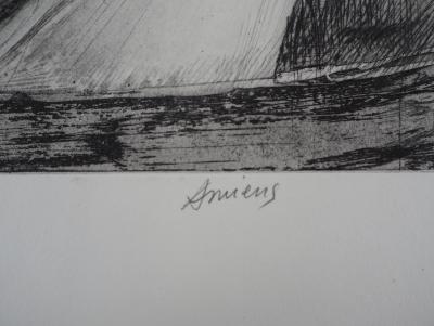 Claude BRETON : Amiens - Gravure Originale Signée 2