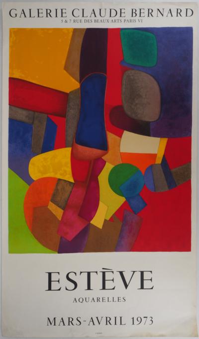 Maurice ESTEVE : Composition colorée - Lithographie Originale 2