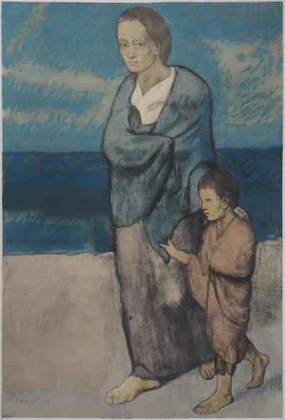 Pablo PICASSO (d’après) : Mère et enfant - Lithographie Signée 2