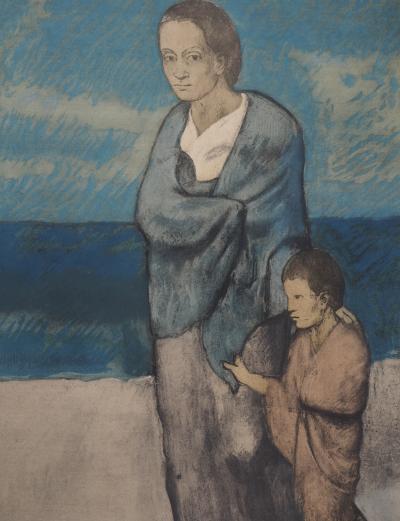 Pablo PICASSO (d’après) : Mère et enfant - Lithographie Signée 2