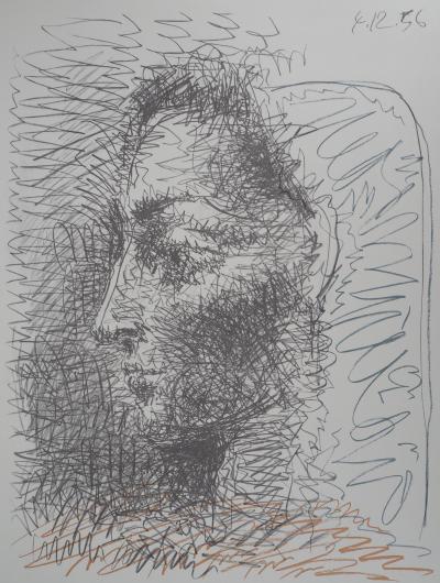 Pablo PICASSO (d’après) - Femme de profil - Affiche originale d’époque 2