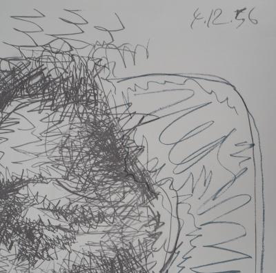 Pablo PICASSO (d’après) - Femme de profil - Affiche originale d’époque 2