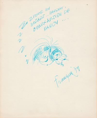 André FRANQUIN - Gaston Lagaffe - Dessin original 2