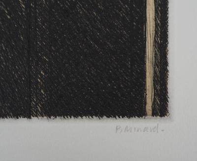 Philippe MINARD : Composition noire - Gravure Originale Signée 2