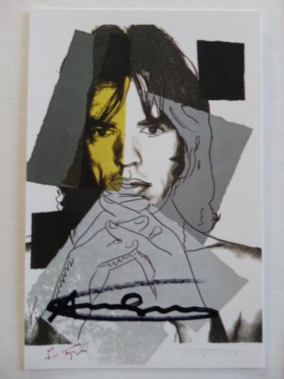 Andy Warhol - Mick Jagger, signé à la main 2