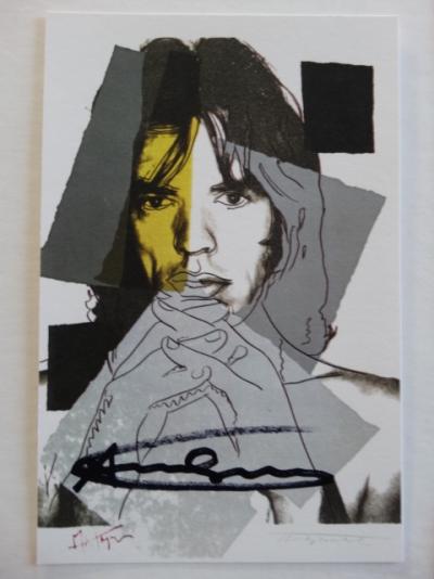 Andy Warhol – Mick Jagger, handsignierte Einladungskarte 2