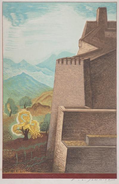 François-Louis SCHMIED : Les remparts - Gravure Originale Signée 2