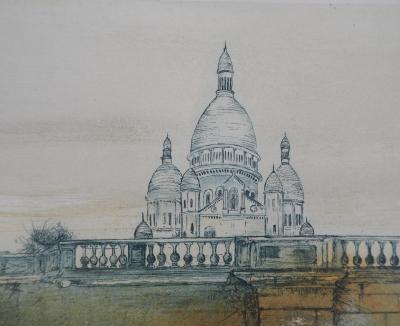 Bernard LOUEDIN : Le Sacré-Coeur - Gravure Originale Signée 2