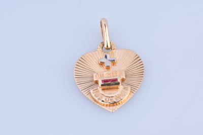 Médaille de la Maison AUGIS en or bicolore 18 carats (750 millièmes) déclaration d'amour 