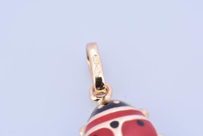 Joli pendentif coccinelle en or jaune 18 carats (750 millièmes). 2