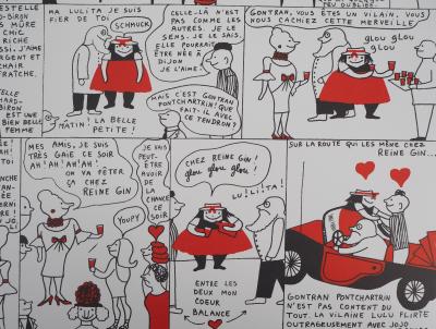Yves SAINT LAURENT : La vilaine Lulu et son ami Gontran, 1985 - Impression offset 2