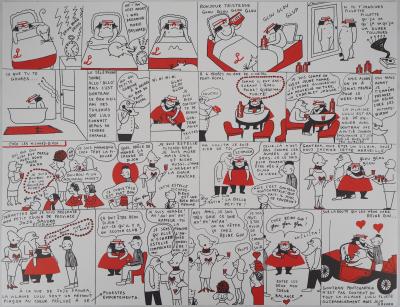 Yves SAINT LAURENT : La vilaine Lulu et son ami Gontran - Lithographie, 1985 2